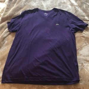 Lacoste Pima cotton purple T-shirt